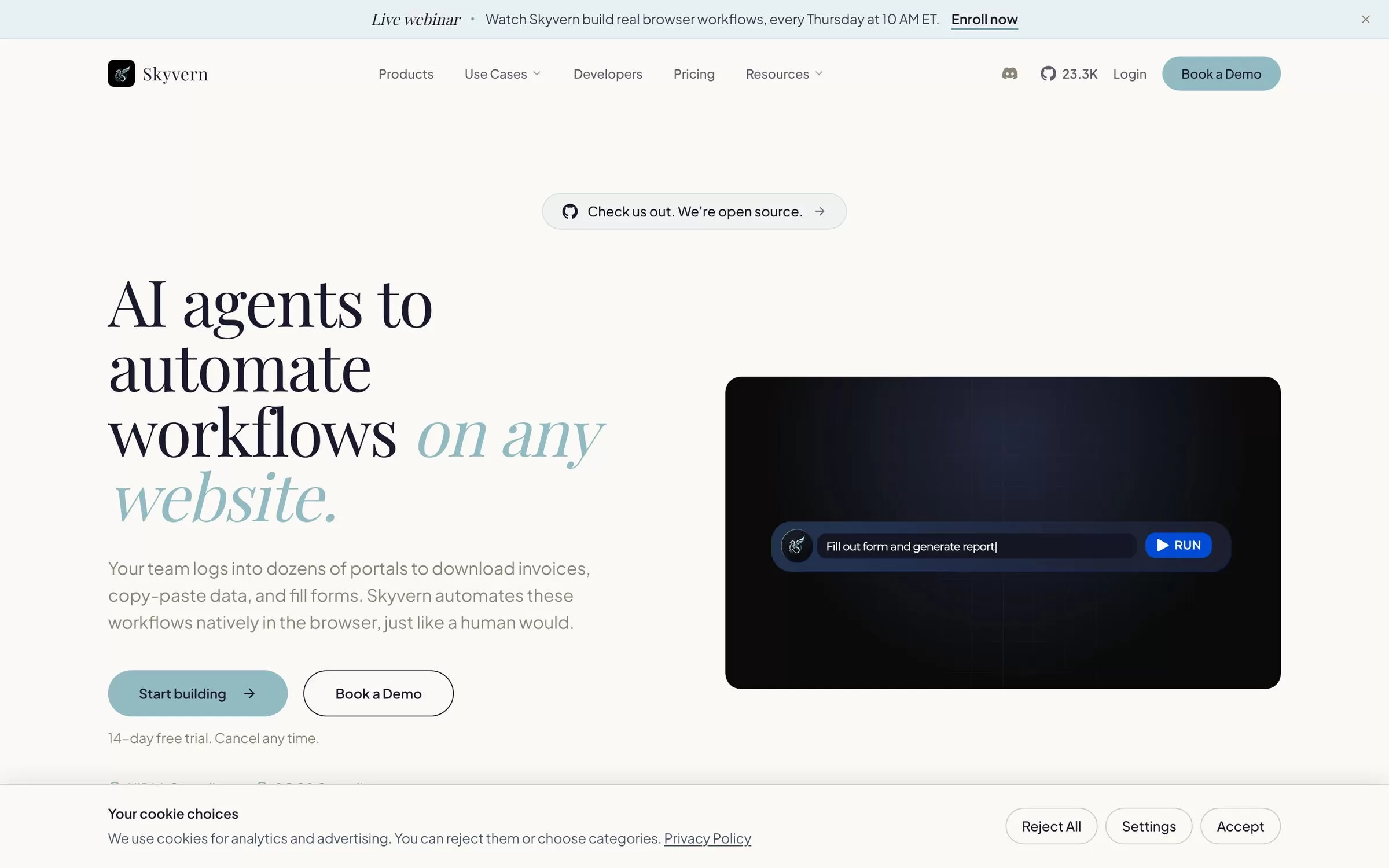 Skyvern website