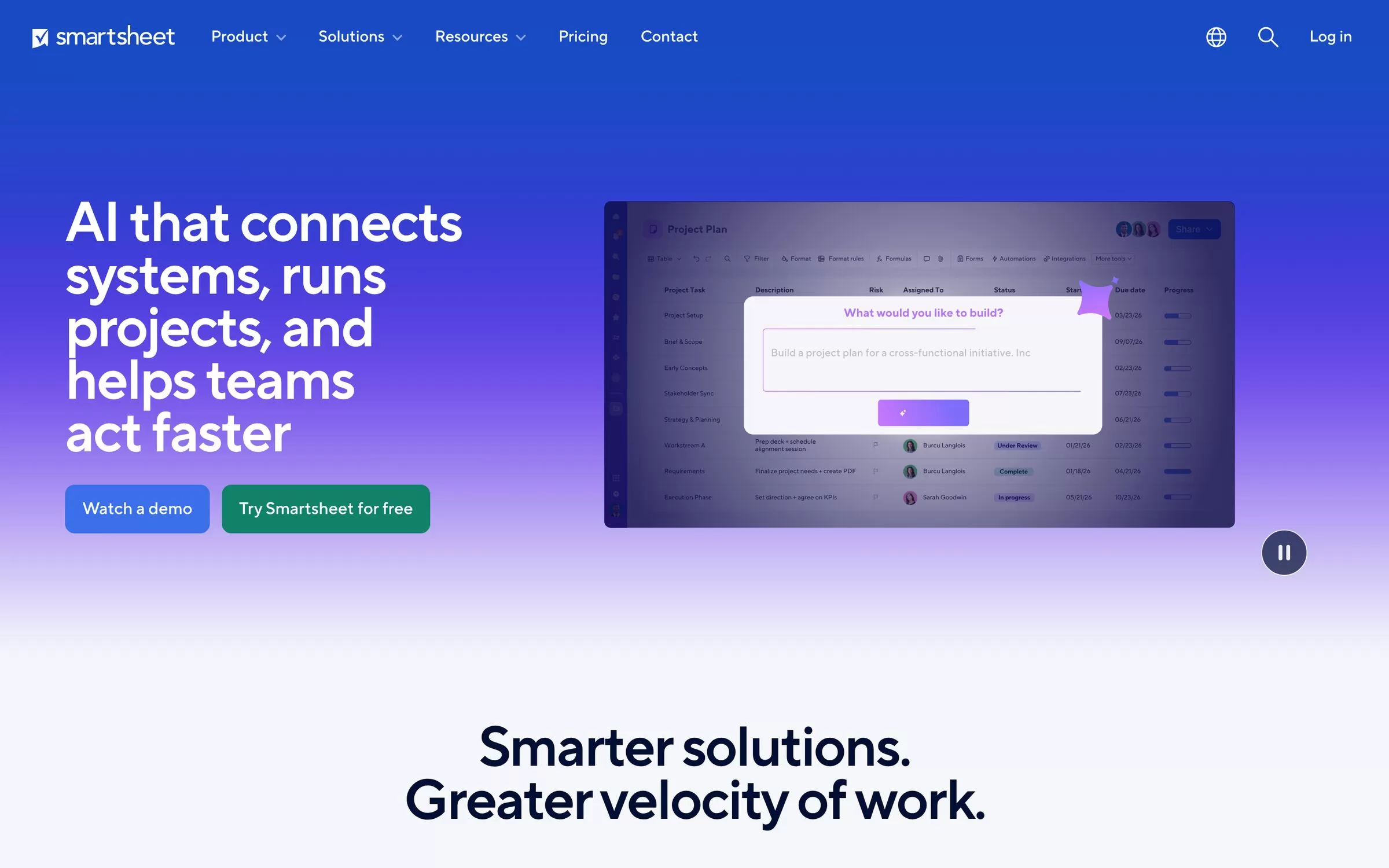 Smartsheet website