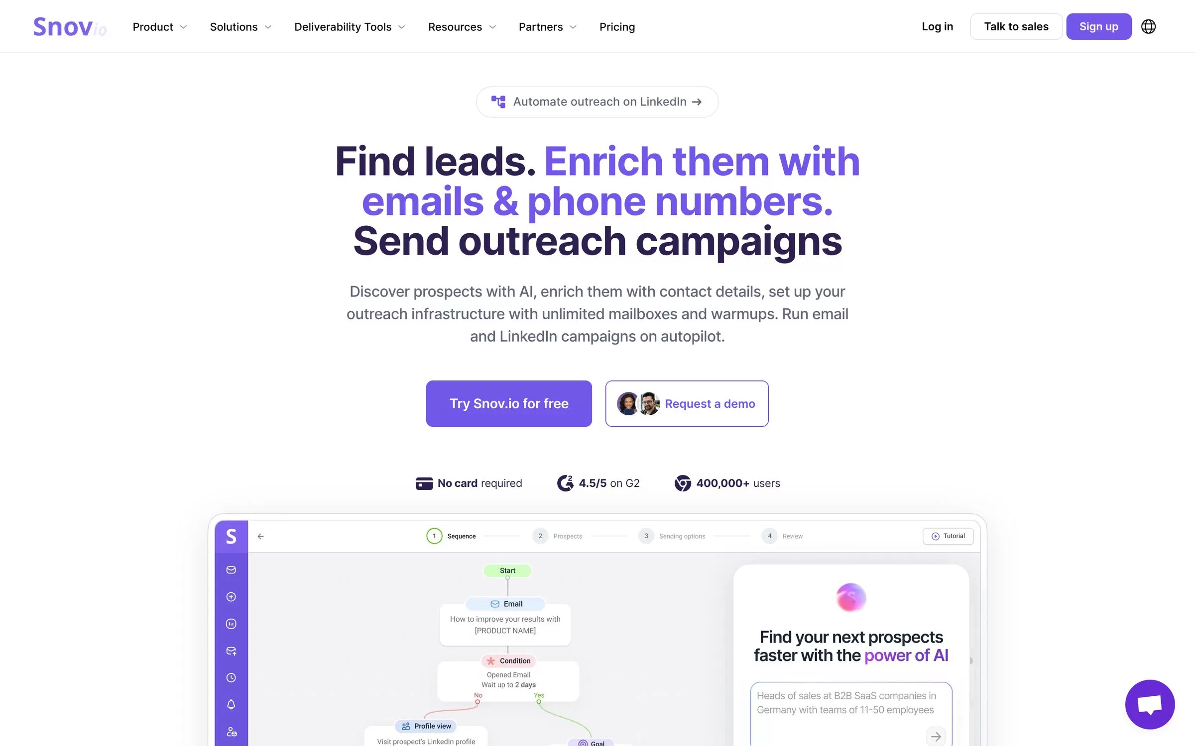 Snov.io website
