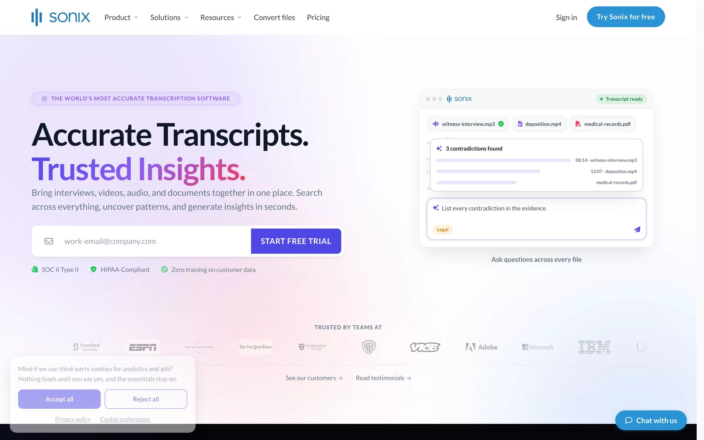 Sonix website