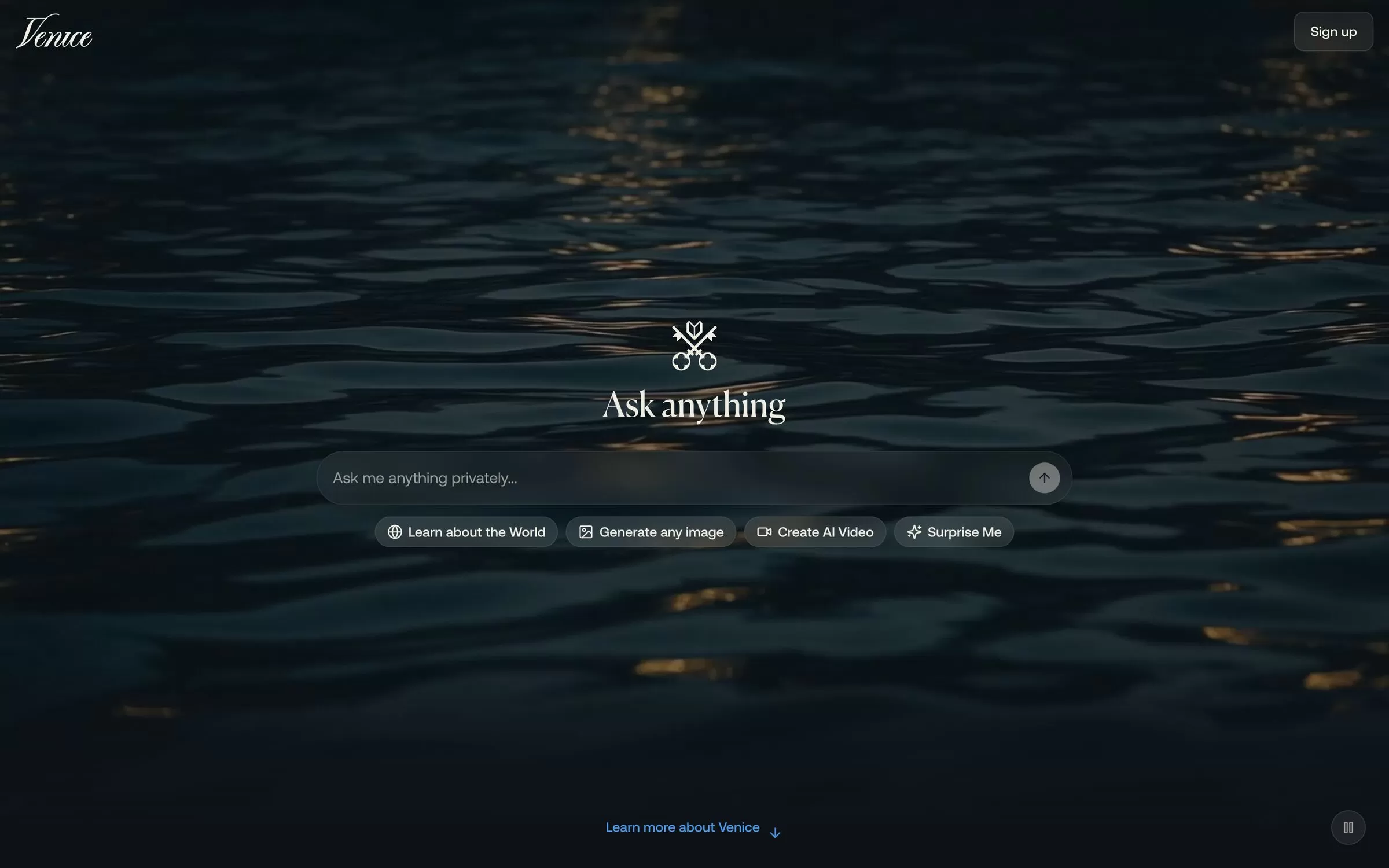 Venice.ai website