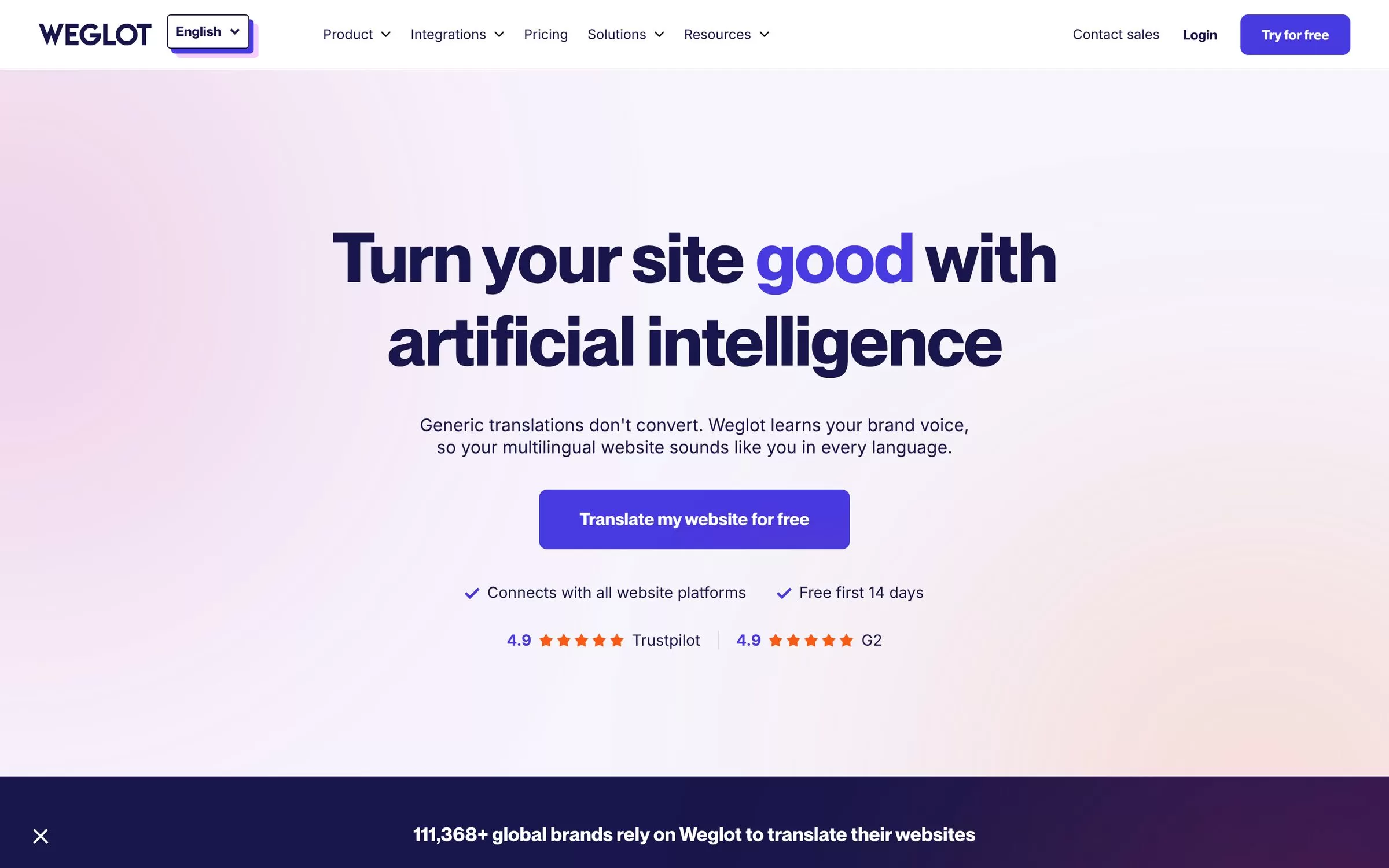 Weglot website