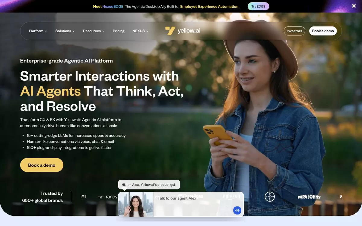 Yellow.ai website