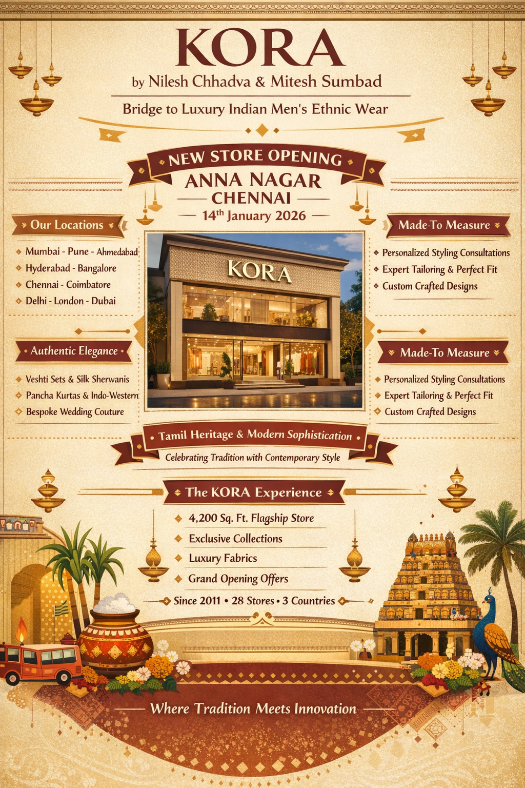 KORA by Nilesh Mitesh Opens Its Third Store in Tamil Nadu at Anna Nagar, Chennai