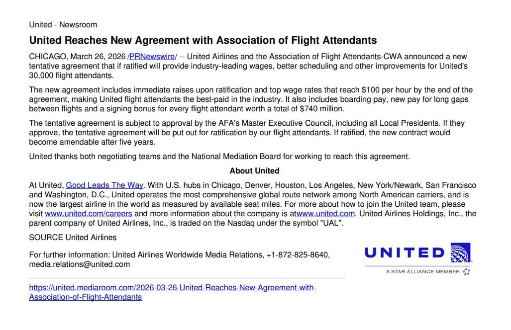 United Airlines New 5-Year Deal Promises Higher Pay, Better Work Rules